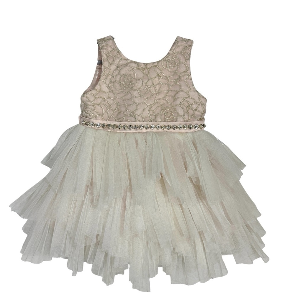 American Princess Cream & Pink Formal Dress